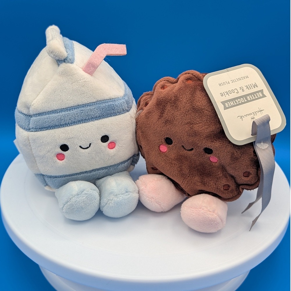 Hallmark Better Together Milk and Cookie Magnetic Plush Set New with Tags